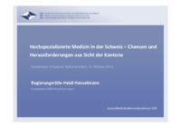 Eröffnungsreferat Regierungsraetin Heidi Hanselmann
